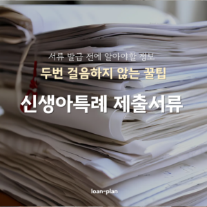 신생아특례대출 서류